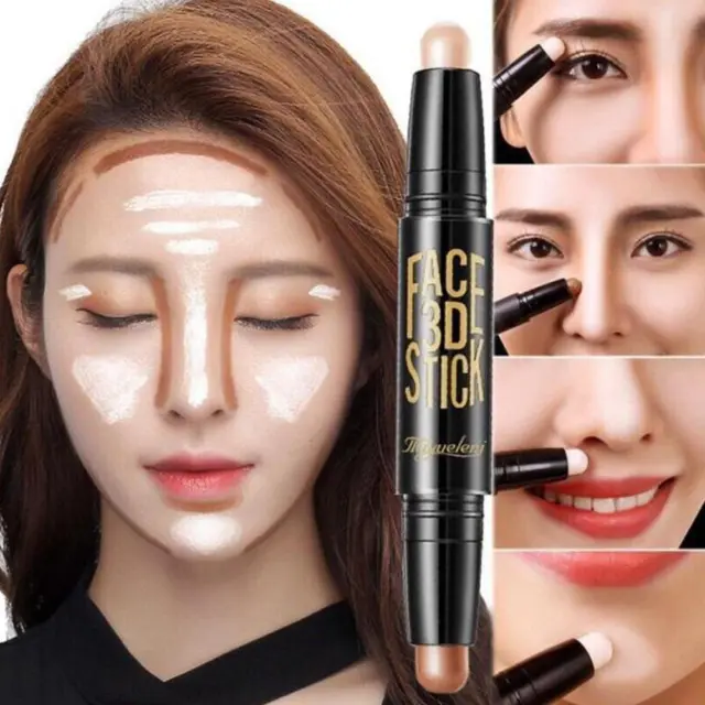 Contour Pen Bronzer Highlighter Sticks Contouring Makeup Stick Dual Face G39C