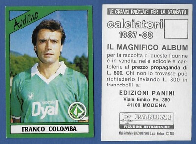 CALCIATORI PANINI 1987/88*FIGURINA STICKER N.29-AVELLINO,BERTONI-NEW 