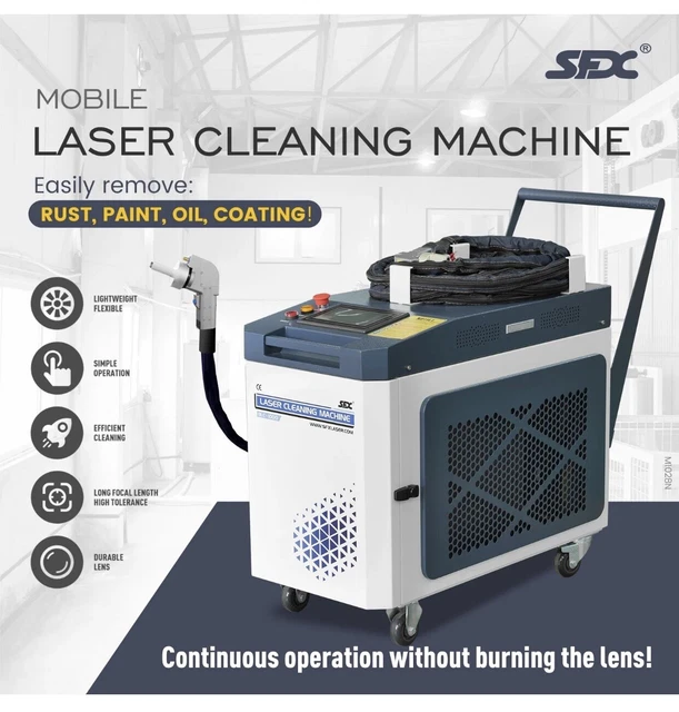 Laser Rust Remover 2000W Laser Cleaning Machine Oil Paint Removal Cleaner DHL