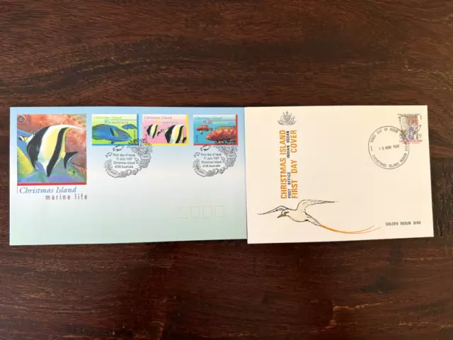 Christmas Island FDC X2 1969 & 1987 (4W)