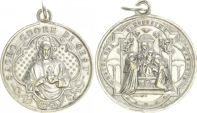 ITALIA RELIGIOSA MEDAGLIA Di Johnson Sacro Cuore Di Gesù 53837 EUR 43