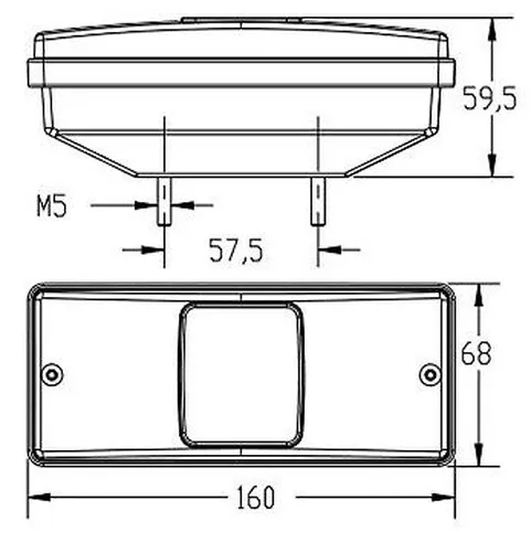 Rücklicht Universal Leuchtend 12V 3 Funktionen Ce Passend Zu Maschinen Farm 2