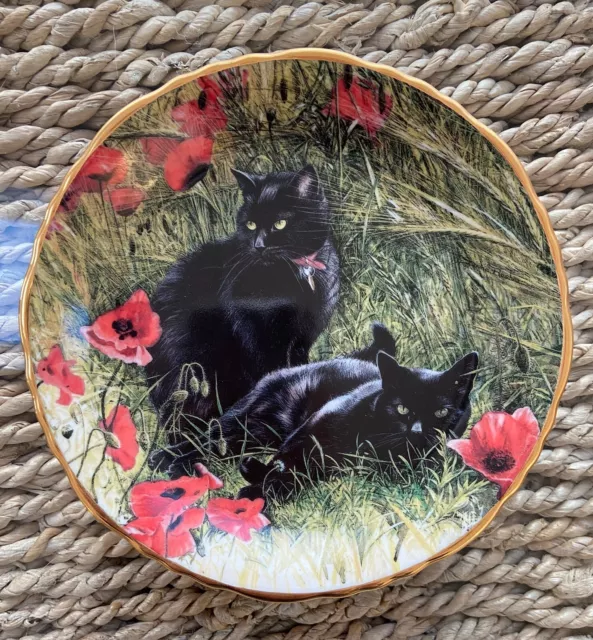 Davenport ‘Scarlet Idyll’  "It's a Cat's Life"  Collectors Cat Plate No 01143F.