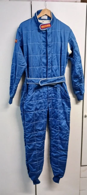 Tuta racing MOMOcorse in nomex fibra aramidica inifuga tg.XL azzurra mai usata