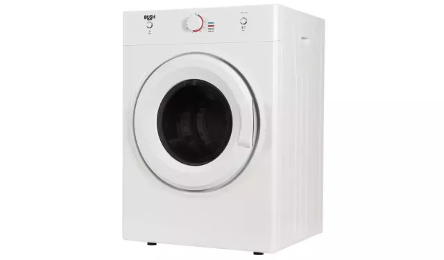 New Graded Bush Dhb7Vtdw 7Kg Vented Tumble Dryer – White Rrp £230 A1