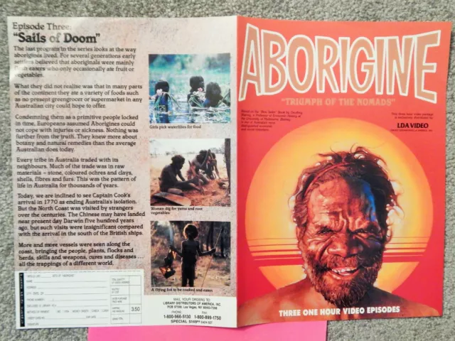 Aborigine Triumph Of The Nomads 1990S Video Dealer Brochure, Rare Ephemera