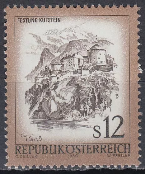 Österreich Austria 1980 ** Mi.1654 Festung Kufstein Burg Castle Landscape