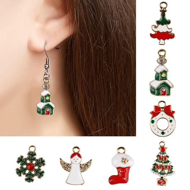 20/38 x Christmas Enamel Charms Pendants DIY Jewellery Earrings Making Bracelets