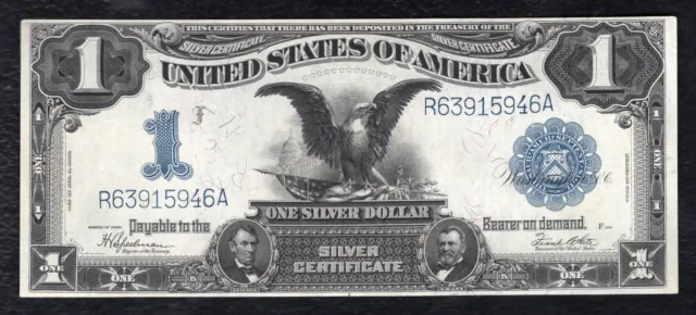 Fr. 236 1899 $1 One Dollar “Black Eagle” Silver Certificate About Uncirculated