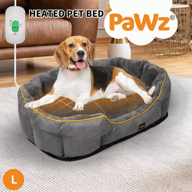 Pawz Electric Pet Heater Bed Heated Mat Cat Dog Heat Blanket Removable Cover