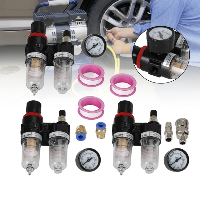 Air Compressor Filter Tool Plastic Reduce Valve Regulator Oil Water Separator