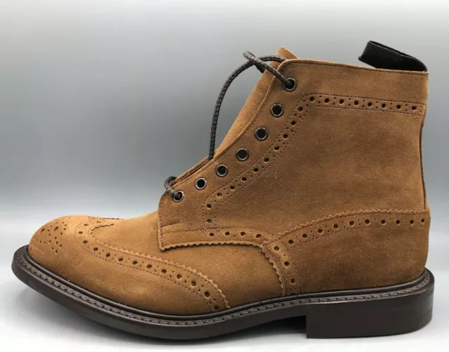 TRICKERS STOW, REPELLO Suede Brogue Boots, UK:8, EU:42, RRP £495! Snuff ...