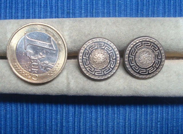 Paire De Boutons De Manchette Anciens En Argent Plaqué Or - Occasion, Plaqué Or