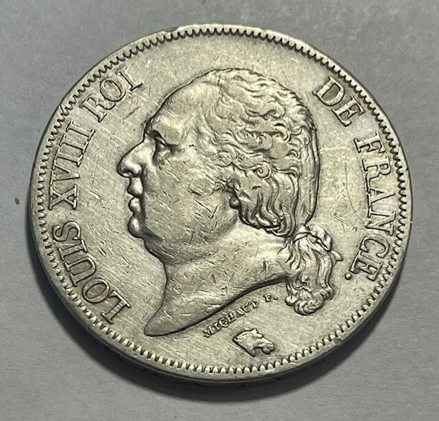 FRANCE - Louis XVIII - 5 Francs 1821A Paris - Km-711.1 - Large Silver Coin
