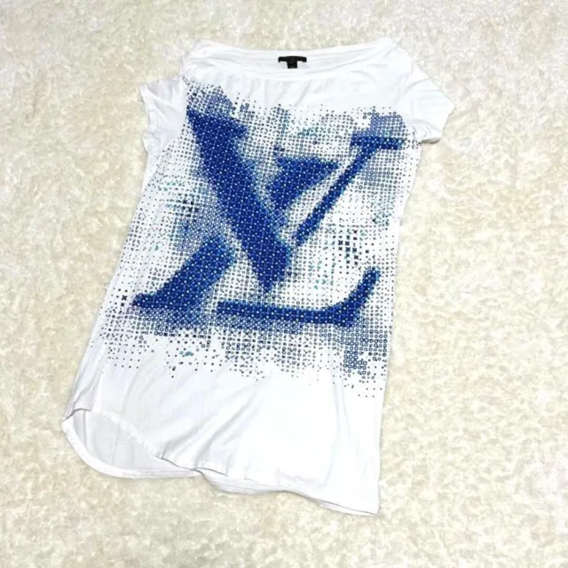 LOUIS VUITTON RW211W LV logo Damier Monogram tops Short sleeve T-shirt