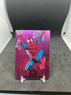 2022 Skybox Marvel Metal Universe Spider-Man Light FX Pink #64 Spider-Man /75