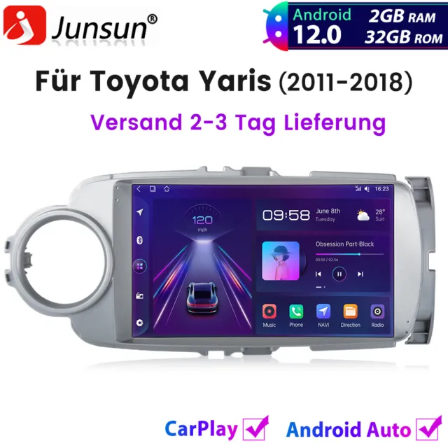Für Toyota Yaris 2011-2018 Carplay Android Autoradio 2+32GB GPS Navi BT DSP DAB+