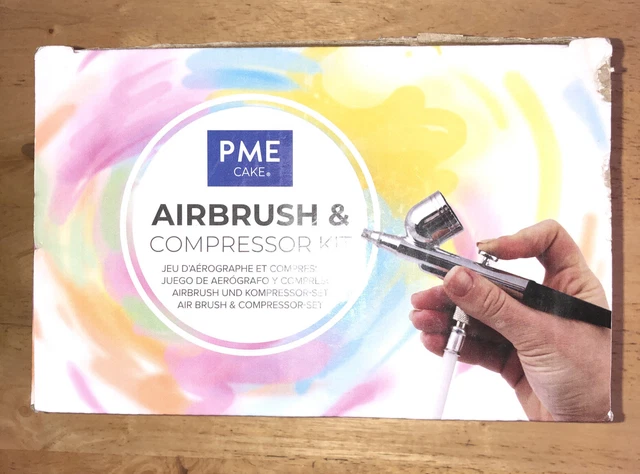 Kit de aerógrafo y compresor PME para pulverización de decoración de helados de taza/pastel