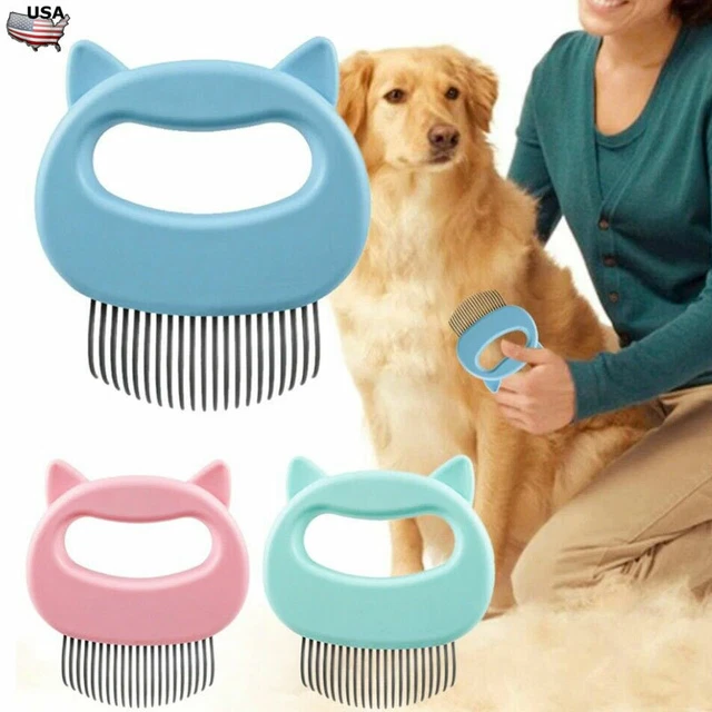 Pet Cat Dog Comb Massage Shell Grooming Hair Removal Shed Cleaning Brush Tool
