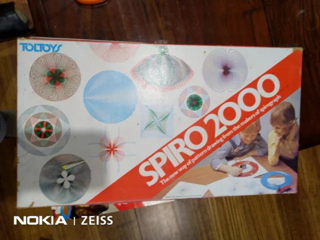 Vintage Spirograph SPIRO 2000 BOARD GAME Design Pattern Maker TOLTOYS Board Game