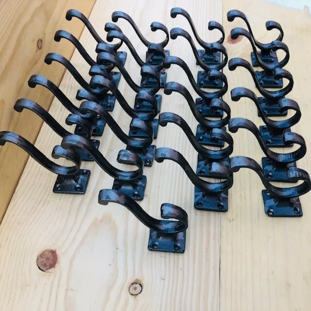 25 Cast Iron Vintage Style Coat Hooks Hat Hook Rack Hall Tree Restoration Hall