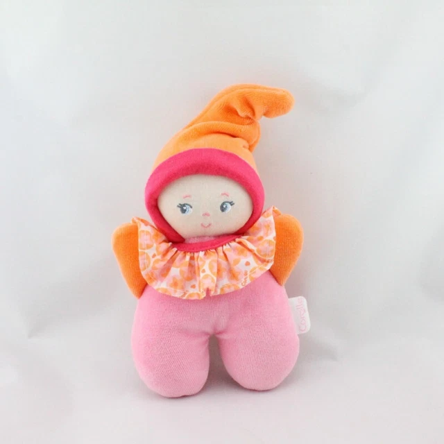 Doudou hochet lutin poupée rose orange rouge COROLLE - 18323