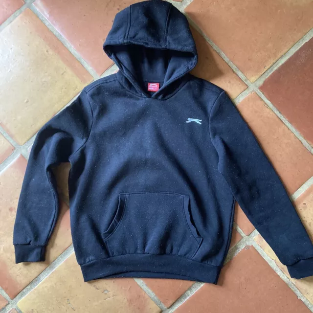 Boys Black Slazenger Hoody Sweatshirt  Age 13