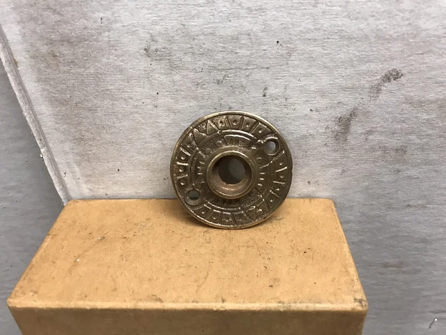Antique Eastlake Brass Door Backplate Rosette Single Escutcheon Victorian. A-5