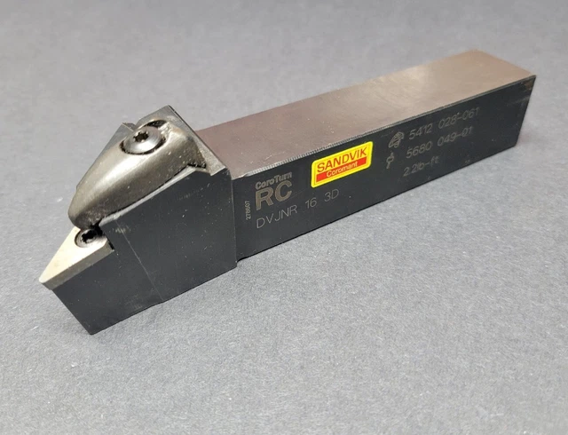 Sandvik 1" Indexable Tool Holder DVJNR 163D Machinist Turning Lathe VNMG Insert