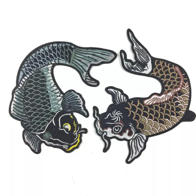 XL Aufnäher KOI PATCH Aufbügler Abzeichen Bügelbild Aufnäherbild Japan Fisch