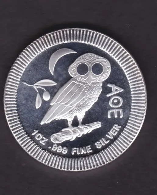 2017 $2 Niue Athenian Owl  Anciant Greek Tetradrachm Aoe  1 Oz  ,999Fine  Uncirc