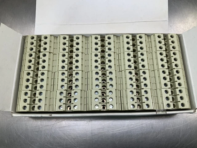 Marine Terminal Block 5 Gang Nickel Plated Brass 011310364005 Dinkle 10 To 18 Aw
