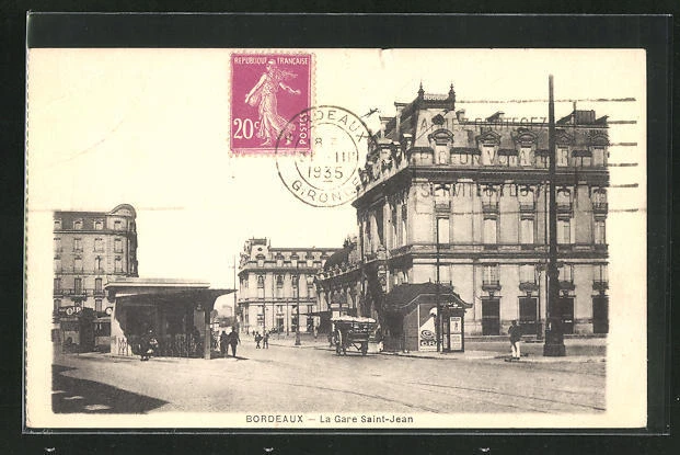 CPA Bordeaux, La Gare Saint-Jean 1935