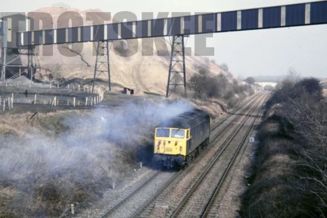 35mm Slide BR British Railways Diesel Loco Class 56 56011 Shirebrook 1987 Orig