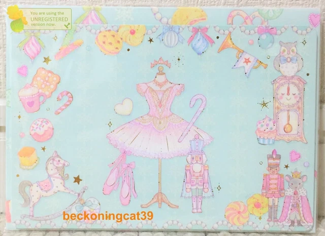 Pin de ropa El Cascanueces Mini Carta 8 Sobre 4 Pegatinas SET Hada 2023 JAPÓN
