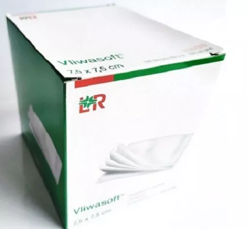 Lot de 7 Boites de 100 compresses non tissées Lohmann & Rauscher Vliwasoft 63237