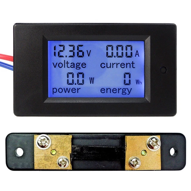 DC 6,5~100V 20A 50A 100A Display Pannello Volt Amp Alimentazione Watt Metro LCD Digitale