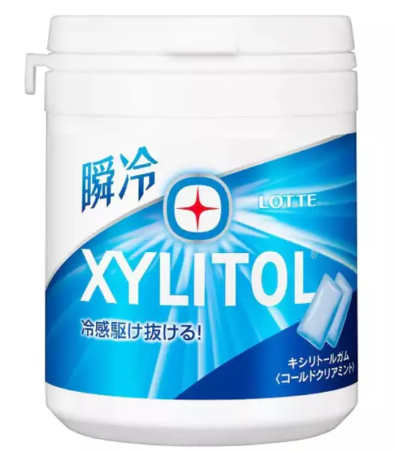 Lotte XYLITOL Gum Cold Clear Mint flavor Bottle type 143g from Japan