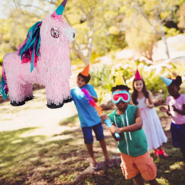 Pinata Einhorn, Geburtstagspinata für Mädchen, Piniata zum selbst Befüllen, rosa 3