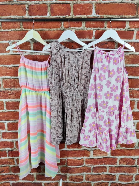 Girls Bundle Age 7-8 Years H&M Gap M&S Summer Dress Floral Stripe Party 128Cm