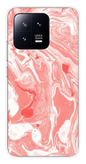 Coque en silicone imprimée compatible Xiaomi 13 Marbre Rose