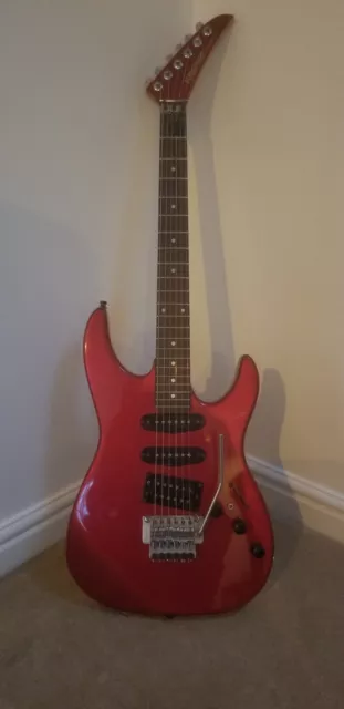 VINTAGE KRAMER STRIKER 600ST Electric Guitar 80s Candy Red Floyd