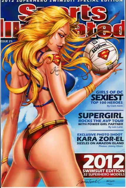 SUPERGIRL SPORTS ILLUSTRATED MAG COVER Print HAND SIGNED Jamie Tyndall w COA