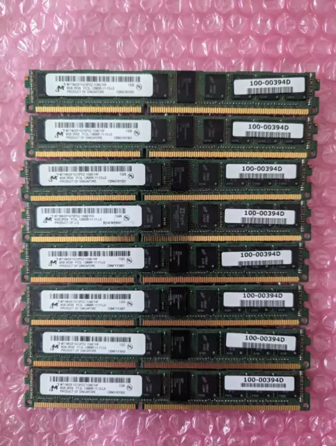 Micron 64GB (8x8GB) 2Rx8 PC3L-12800R ECC REG VLP DIMM