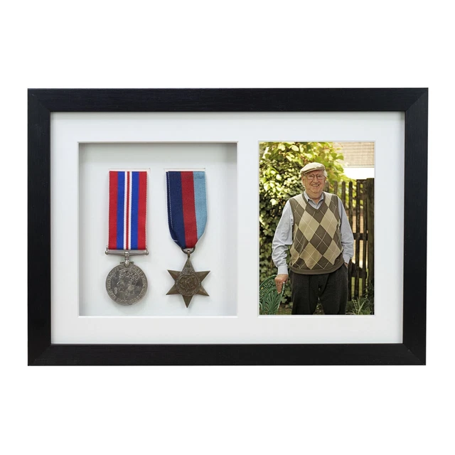 Military Certificate And Medal Display Frame - (Black