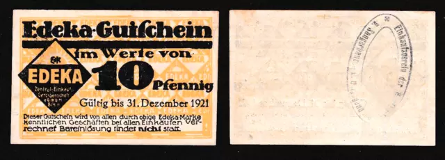 Sangerhausen - Edeka - Einkaufsverein der Kaufleute - 10 Pf. - bis 31.12.1921