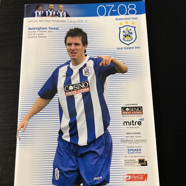 HUDDERSFIELD TOWN FC V Nottingham Forest Fc 2/10/2007 Coca Cola League