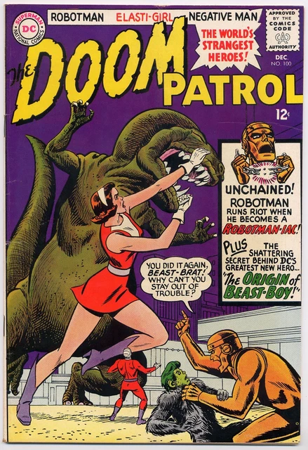 Doom Patrol 100 FN/VF 1965 DC Comics Origin of Beast Boy Bob Brown