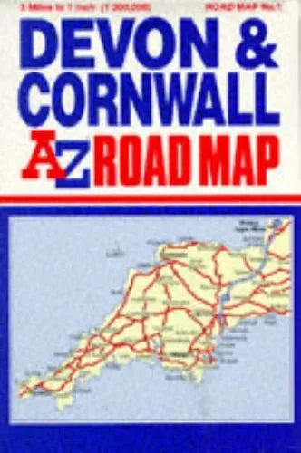 A-Z DEVON AND CORNWALL ROAD MAP by GEOGRAPHERS ' A-Z MAP COMPA Sheet map, folded