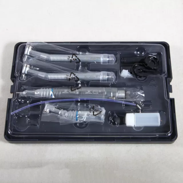 Dentaire High Low Speed Handpiece Kit Turbine Contra Angle+Straight+Air Motor 4H 2